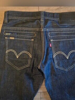 Levis 511 Skinny Premium Black Label  Indigo Jeans Mens 32x32 Zipper Pocket